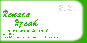 renato uzsak business card